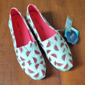 TOMS Fresh Watermelon Canvas Slip-Ons